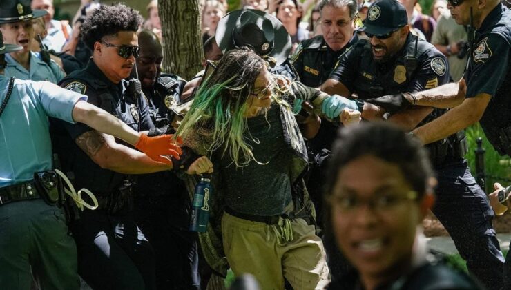 Amerikan üniversitelerde Gazze’ye destek protestoları yayılıyor! Yüzlerce öğrenci gözaltında