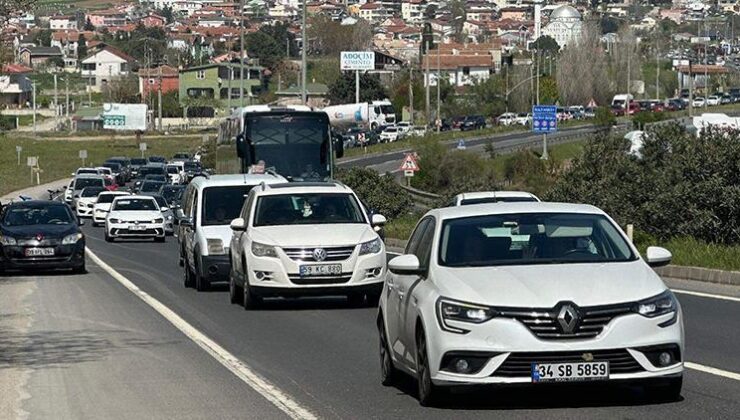 İstanbul-Tekirdağ yolunda trafik yoğunluğu: Uzun kuyruklar oluştu