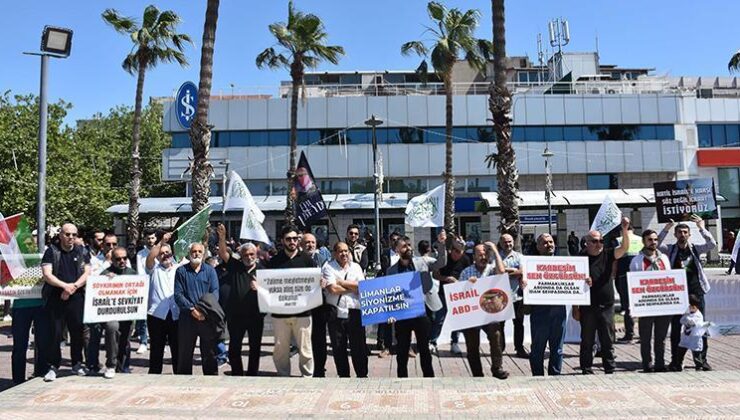 İzmir’de İsrail protestosu: Soykırıma dur de