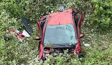 Kocaeli’de feci kaza! Otomobil 8 metre yükseklikten düştü: 5 ağır yaralı