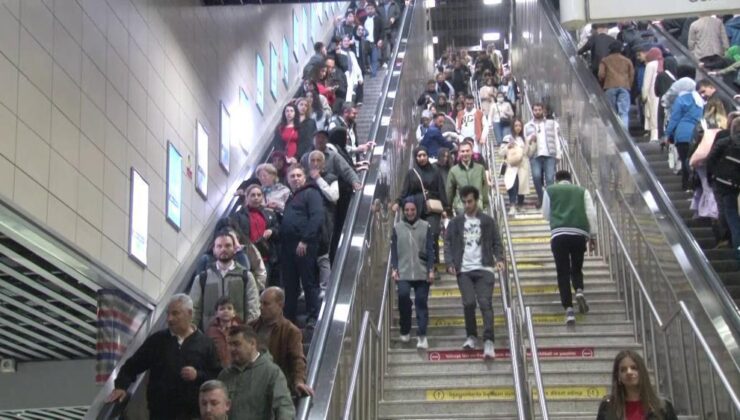 Marmaray’da bayram yoğunluğu