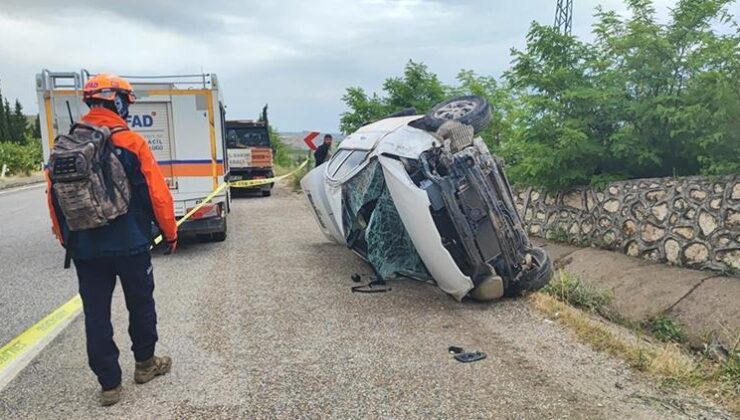 Adıyaman’da feci kaza: Otomobil takla attı… 1 can kaybı, 1 yaralı