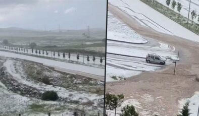 Başkentte dolu ve sağanak etkili oldu