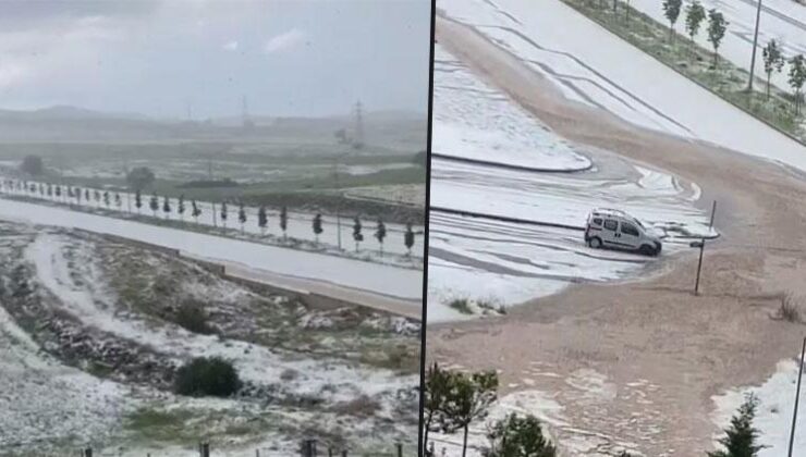 Başkentte dolu ve sağanak etkili oldu