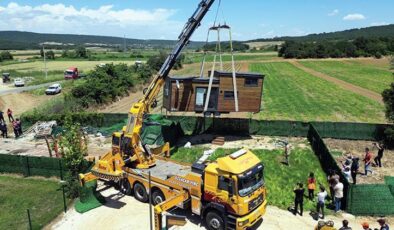 Edirne’de ‘tiny house’ların kaldırılmasına başlandı