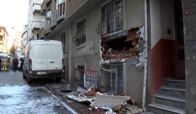 Esenler’de rögarda patlama: Binanın duvarı yıkıldı