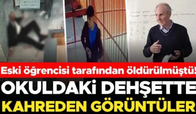 Eski öğrencisi tarafından öldürülmüştü! Okul müdürü İbrahim Oktugan’ın son görüntüleri ortaya çıktı