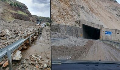 Hizan karayolunda heyelan; yol ulaşıma kapandı