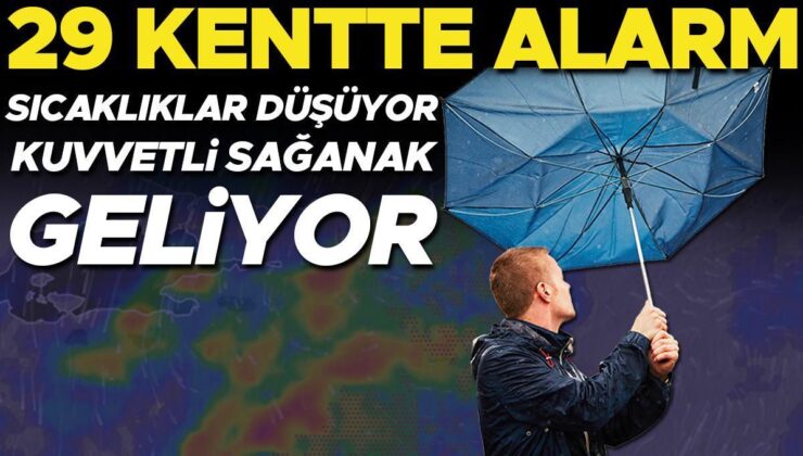 Meteoroloji’den kuvvetli sağanak ve fırtına uyarısı: 29 kentte sarı kodlu alarm