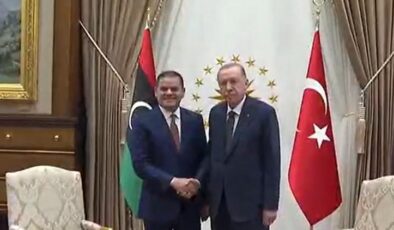 Son dakika haberi… Cumhurbaşkanı Erdoğan, Libya Başbakanı Dibeybe’yi kabul etti