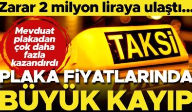 Taksi plakasında büyük kayıp! Alanların zararı artıyor