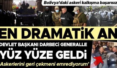 Bolivya’daki en dramatik an… Darbeci generalle yüz yüze tartıştı: Askerlerini geri çekmeni emrediyorum!