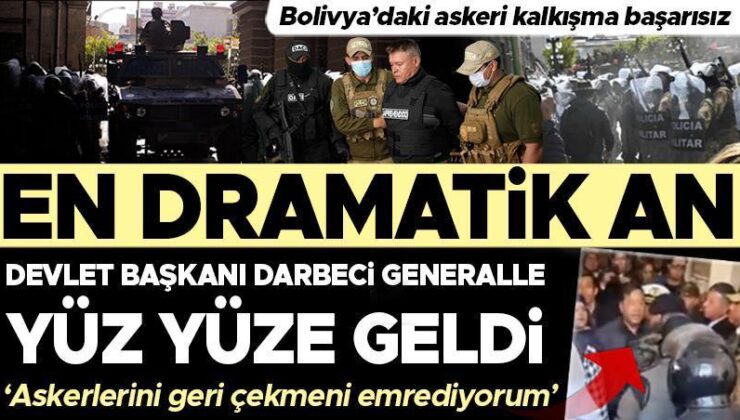 Bolivya’daki en dramatik an… Darbeci generalle yüz yüze tartıştı: Askerlerini geri çekmeni emrediyorum!