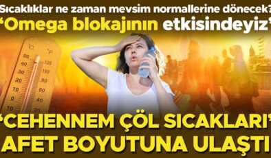 ‘Cehennem çöl sıcakları’ afet boyutuna ulaştı… Sıcaklıklar ne zaman mevsim normallerine dönecek? ‘Omega blokajının yüksek basıncının etkisindeyiz’