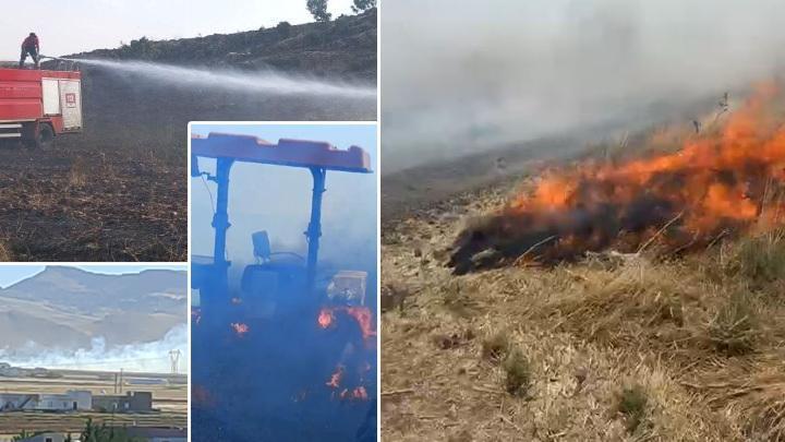 Mardin’in 5 ilçesinde anız ve örtü yangınları çıktı! İtfaiye ve TOMA’lar sevk edildi