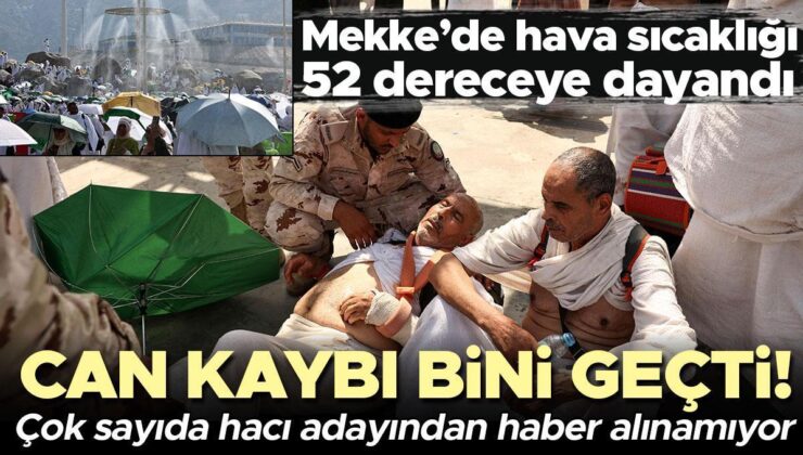 Mekke’de sıcaklık 52 dereceye dayandı… 1000’den fazla hacı adayı hayatını kaybetti!