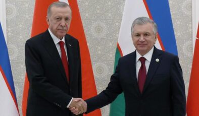 Cumhurbaşkanı Erdoğan, Şevket Mirziyoyev ile görüştü