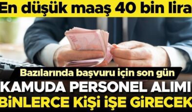 Kamu kurumları personel alıyor… En düşük maaş 40 bin lira