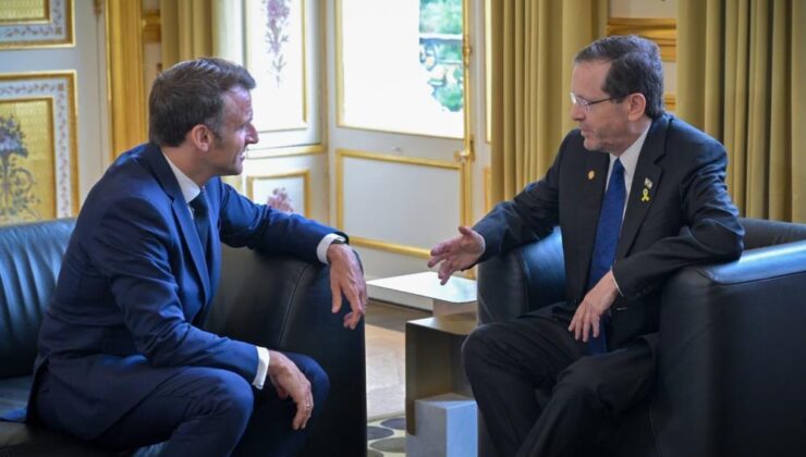 Macron ve Herzog, Elysee Sarayı’nda bir araya geldi