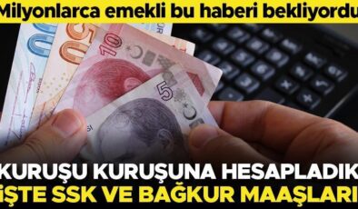 Milyonlarca emekli bekliyordu! İşte SSK ve Bağkurluların maaşları