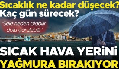 Sıcak hava yerini sağanak, fırtına ve gök gürültüsüne bırakıyor! Sıcaklık kaç derece düşecek? Yağmur kaç gün sürecek?