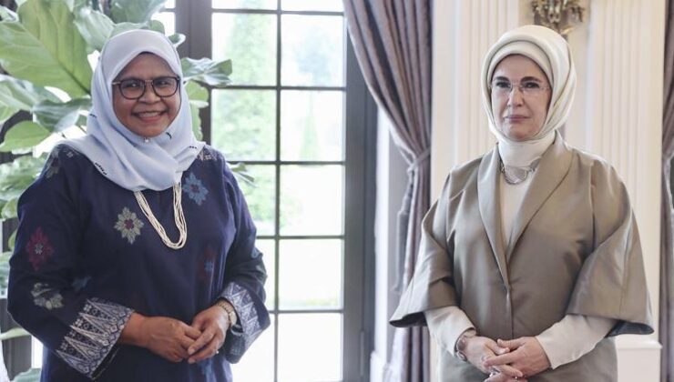 Emine Erdoğan’dan Maimunah Mohd Sharif’e tebrik