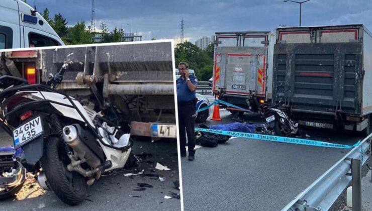 Küçükçekmece’de kamyonete motosiklet arkadan çarptı: 1 can kaybı