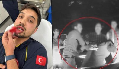 Baba ile oğlu, hasta taşıyan ambulansın önünü kesip sürücüyü darbetti