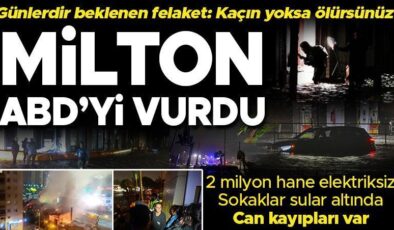 Son dakika…. Milton ABD kıyılarına ulaştı: Sokaklar sular altında, yaklaşık 2 milyon hane elektriksiz, can kayıpları var