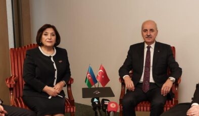 TBMM Başkanı Numan Kurtulmuş, Azerbaycan Milli Meclis Başkanı Gafarova ile görüştü