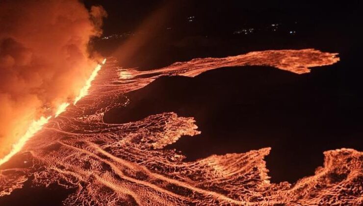 İzlanda’nın Reykjanes Yarımadası’ndaki yanardağ yeniden patladı! İnanılmaz görüntüler…