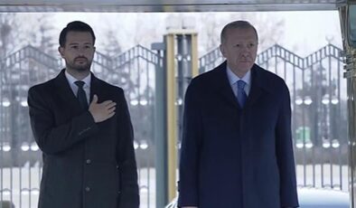 Cumhurbaşkanı Erdoğan, Jakov Milatoviç’i resmi törenle karşıladı