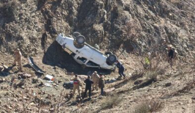 Kamyonet 300 metre yükseklikten uçtu: 1 ölü, 3 yaralı