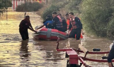 Manavgat’ta şiddetli yağışta mahsur kalan 236 kişi tahliye edildi