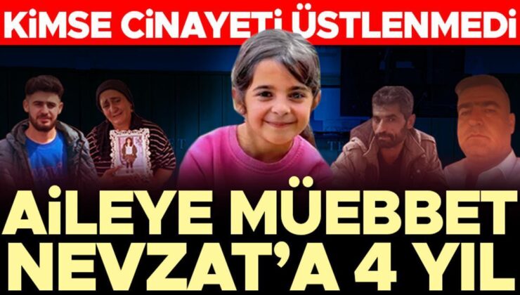 Narin cinayeti davasında anne amca ve abi müebbet aldı