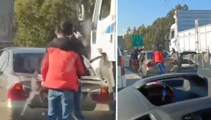 Adana’da otoyolda trafik tartışması