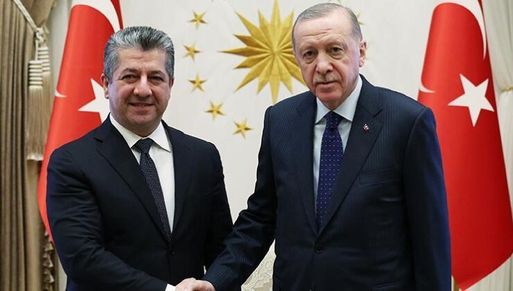 Cumhurbaşkanı Erdoğan, Irak Kürt Bölgesel Yönetimi Başbakanı Barzani’yi kabul etti