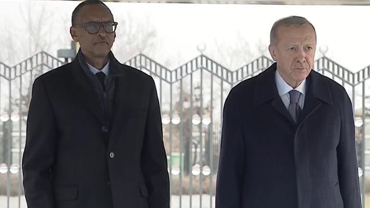 Cumhurbaşkanı Erdoğan, Ruanda Cumhurbaşkanı Kagame’yi resmi törenle karşıladı