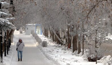 Erzurum’da hava sıcaklığı eksi 13,6 dereceye kadar düştü