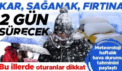 Meteoroloji haftalık hava durumu tahminini paylaştı! Kar yağışı, don, sağanak… Bu illerde oturanlar dikkat: 2 gün sürecek