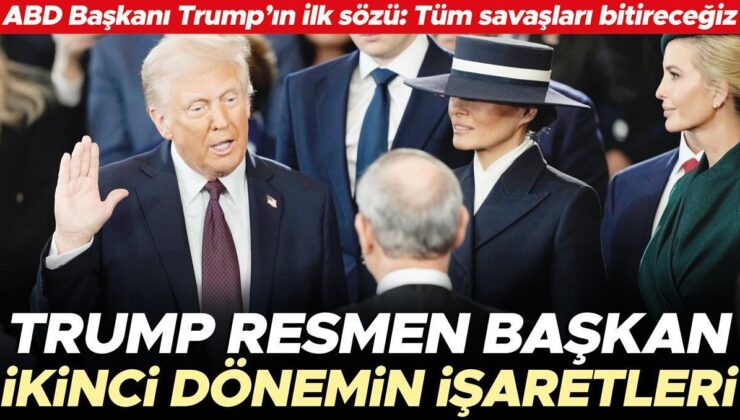 Trump resmen ABD Başkanı: ‘Öfkeli dünyaya birlik getireceğiz’