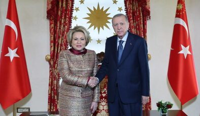 Cumhurbaşkanı Recep Tayyip Erdoğan, Rusya Federasyon Konseyi Başkanı Matviyenko’yu kabul etti