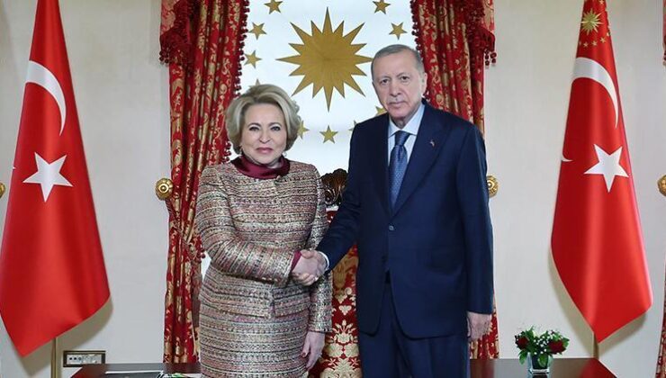 Cumhurbaşkanı Recep Tayyip Erdoğan, Rusya Federasyon Konseyi Başkanı Matviyenko’yu kabul etti