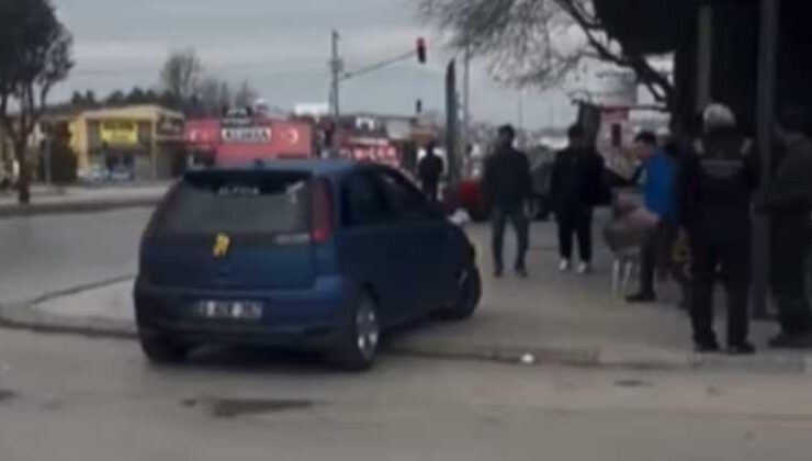 Eşine kızıp başka araçlara çarpan kadının otomobili trafikten men edildi