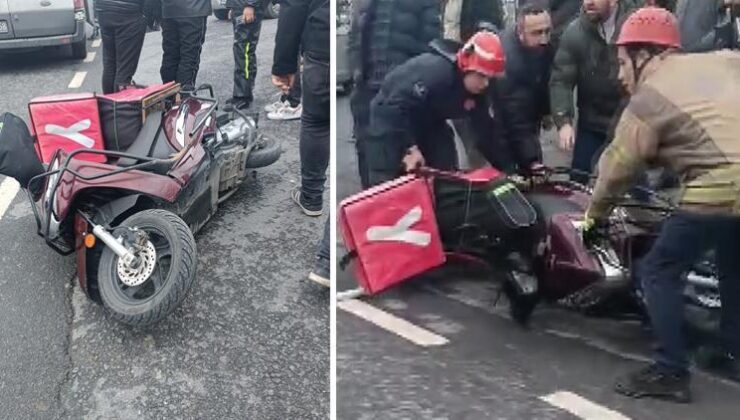 İstanbul’da feci olay: Motosikletten düşüp kamyonetin altında kaldı