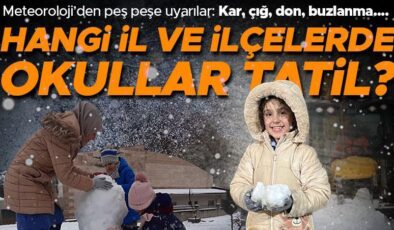 Son dakika: Meteoroloji’den peş peşe uyarılar! Kar, buzlanma, don, çığ… İşte eğitime ara verilen iller