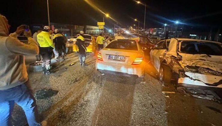 Ankara’da 9 araç kazaya karıştı: 4 yaralı