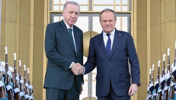 Cumhurbaşkanı Erdoğan, Polonya Başbakanı Tusk’ı resmi törenle karşıladı