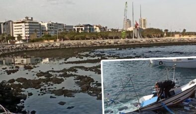 Hatay İskenderun’da deniz suyu yaklaşık 50 metre çekildi