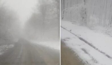 Hava buz kesti… İstanbul’un yükseklerinde kar sürprizi: Gece etkisini artıracak